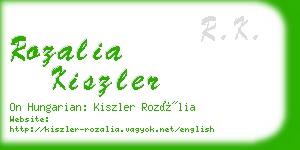 rozalia kiszler business card